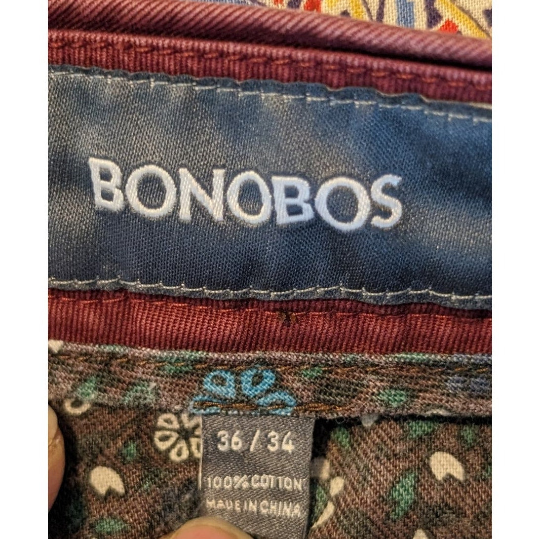 Bonobos Straight Leg Vintage Crimson Chino Mens Sz 36 x 34