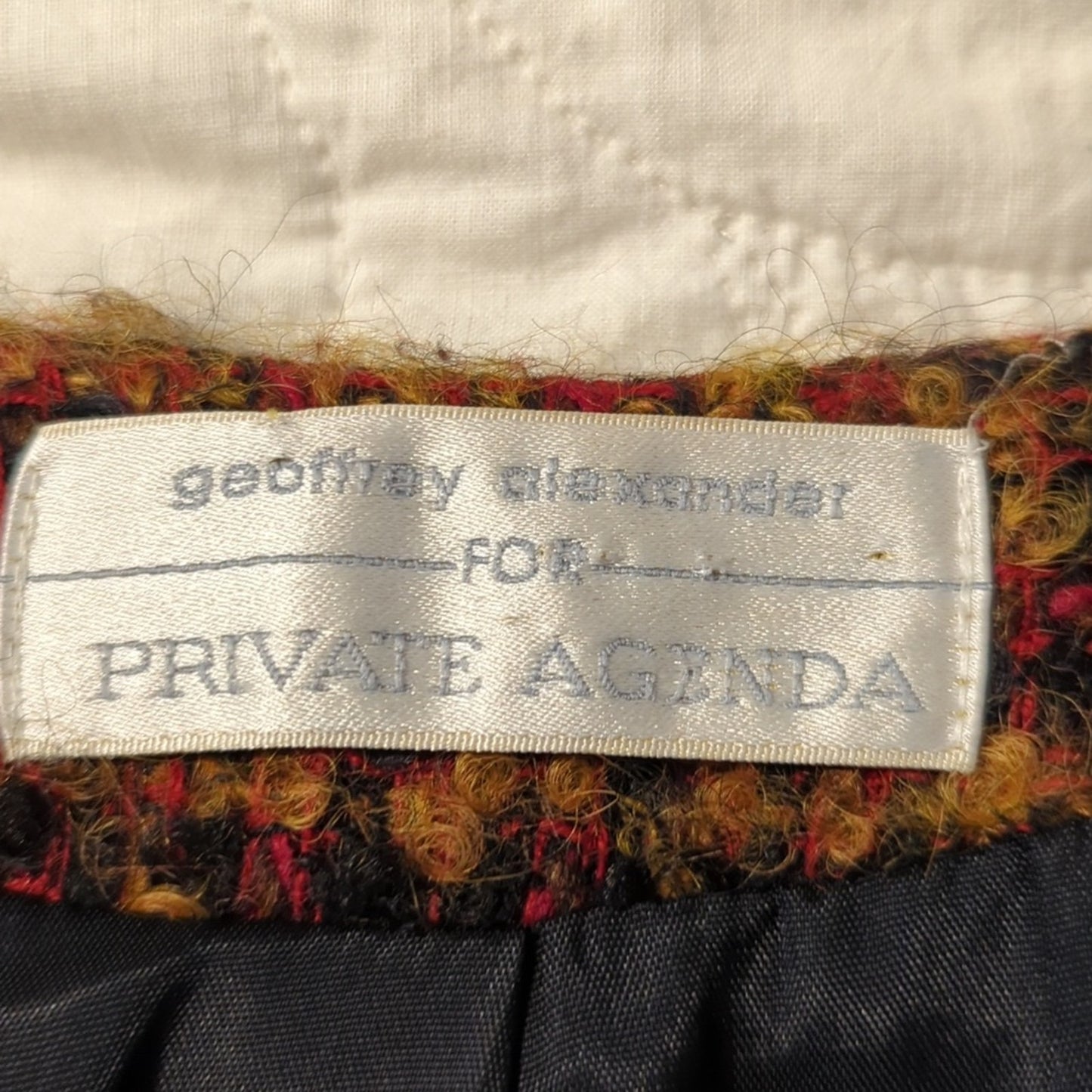 Geoffrey Alexander Private Agenda Vintage Red Tweed Boucle Blazer Womens Sz 10