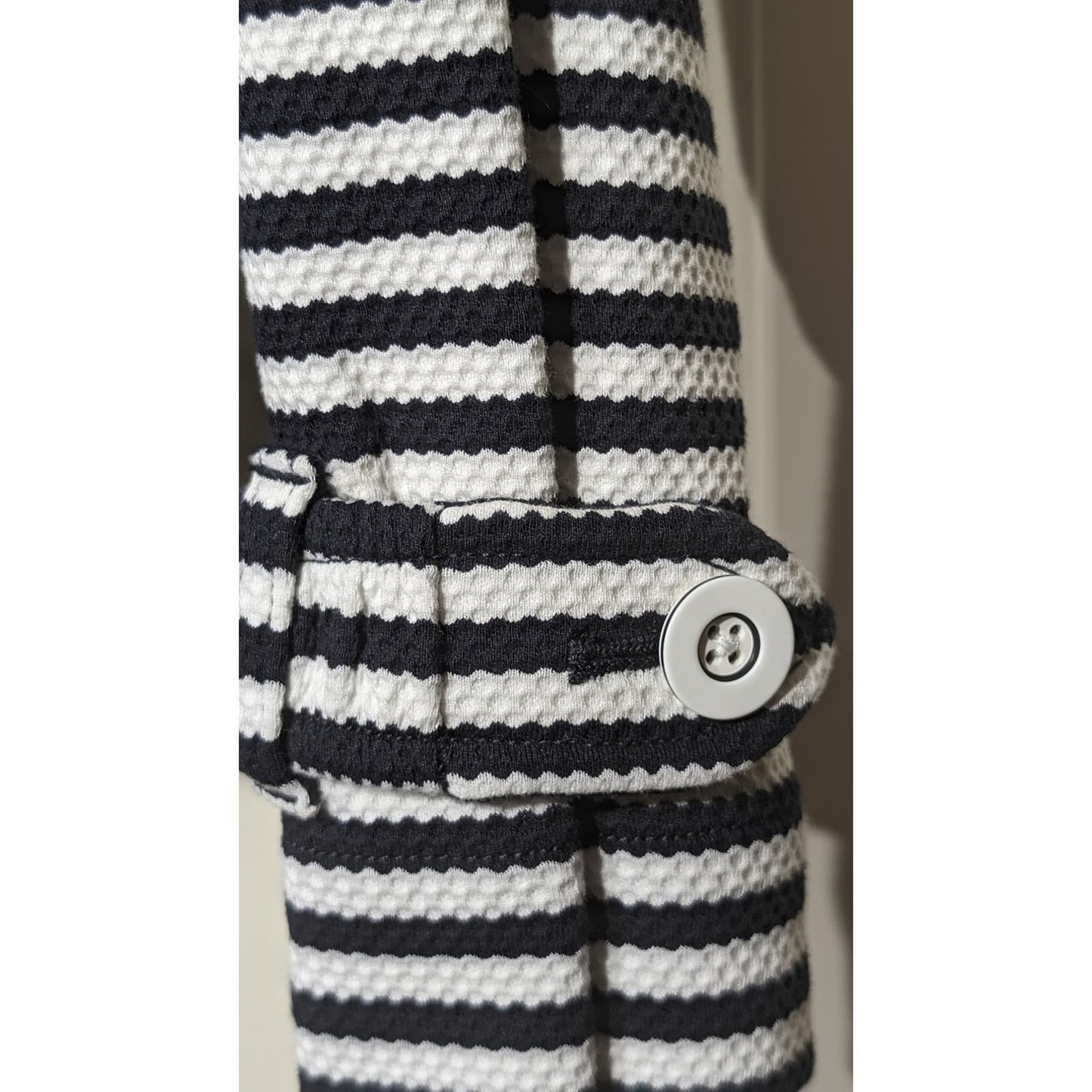 Cabi Harbor Jacket Navy Blue White Stripe Jacket Women's Sz S
