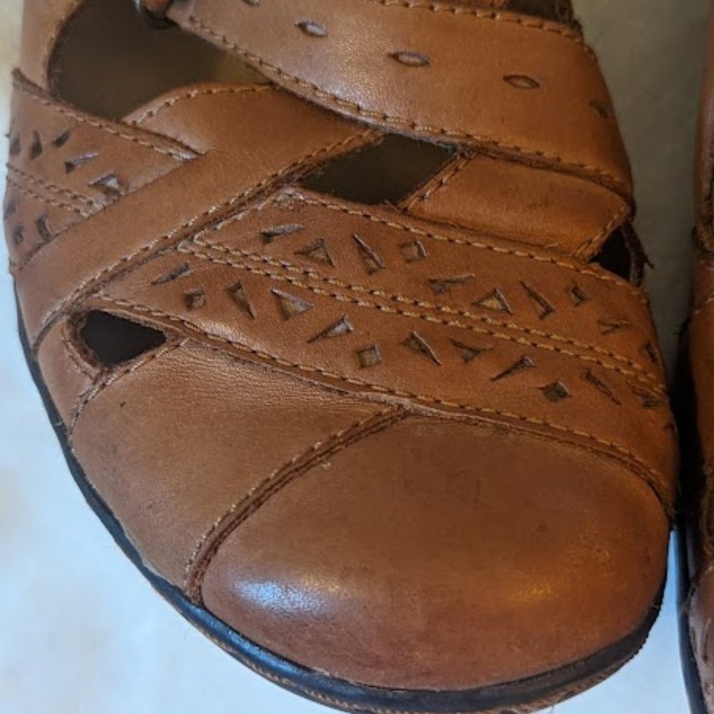 CLARK'S Bendable Ashland Rivers Spin Leather Brown Loafers Size 7