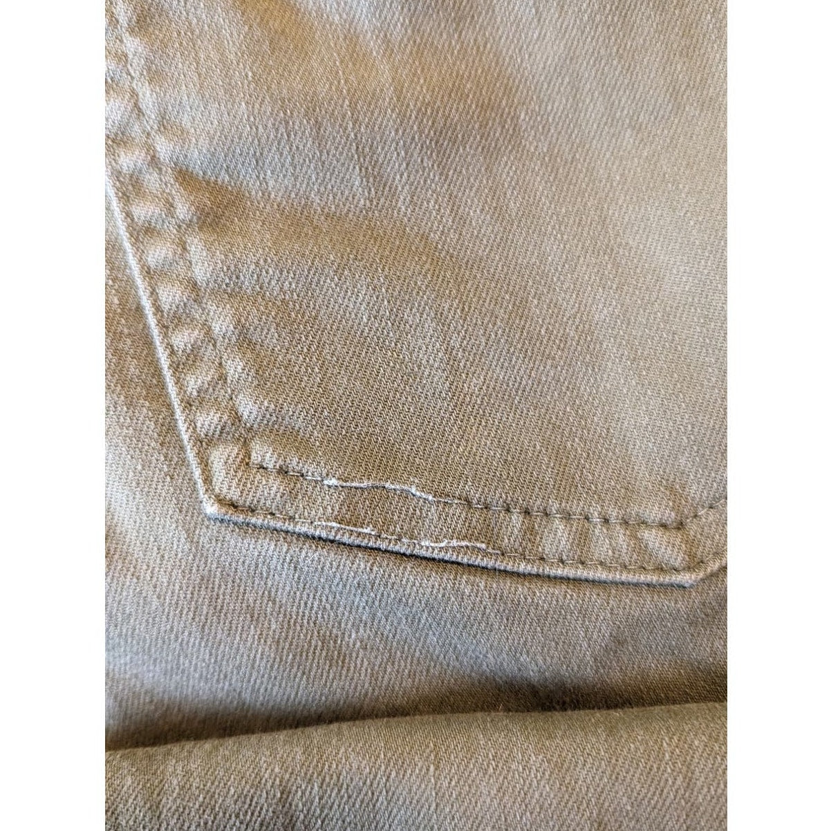 Eileen Fisher Organic Cotton Stretch Khaki Green Jean Womens Sz 12