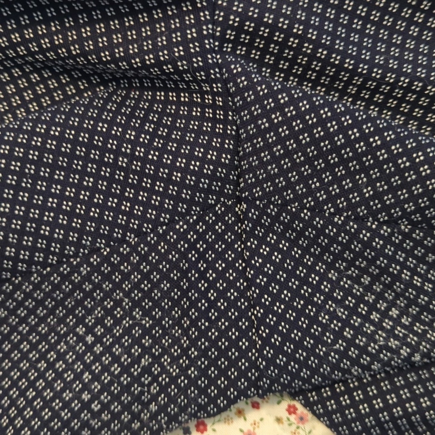 Talbot's Navy White Pin Dot Cotton Stretch High Rise Straight Leg Pant Size 14