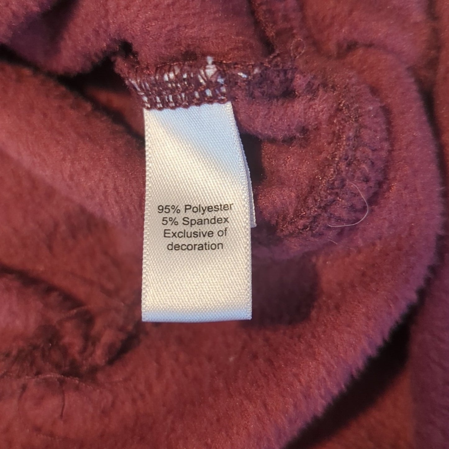 DKNY 90s Burgundy Velour Oversized Hoodie w/ Kangaroo Pocket Women's Sz S