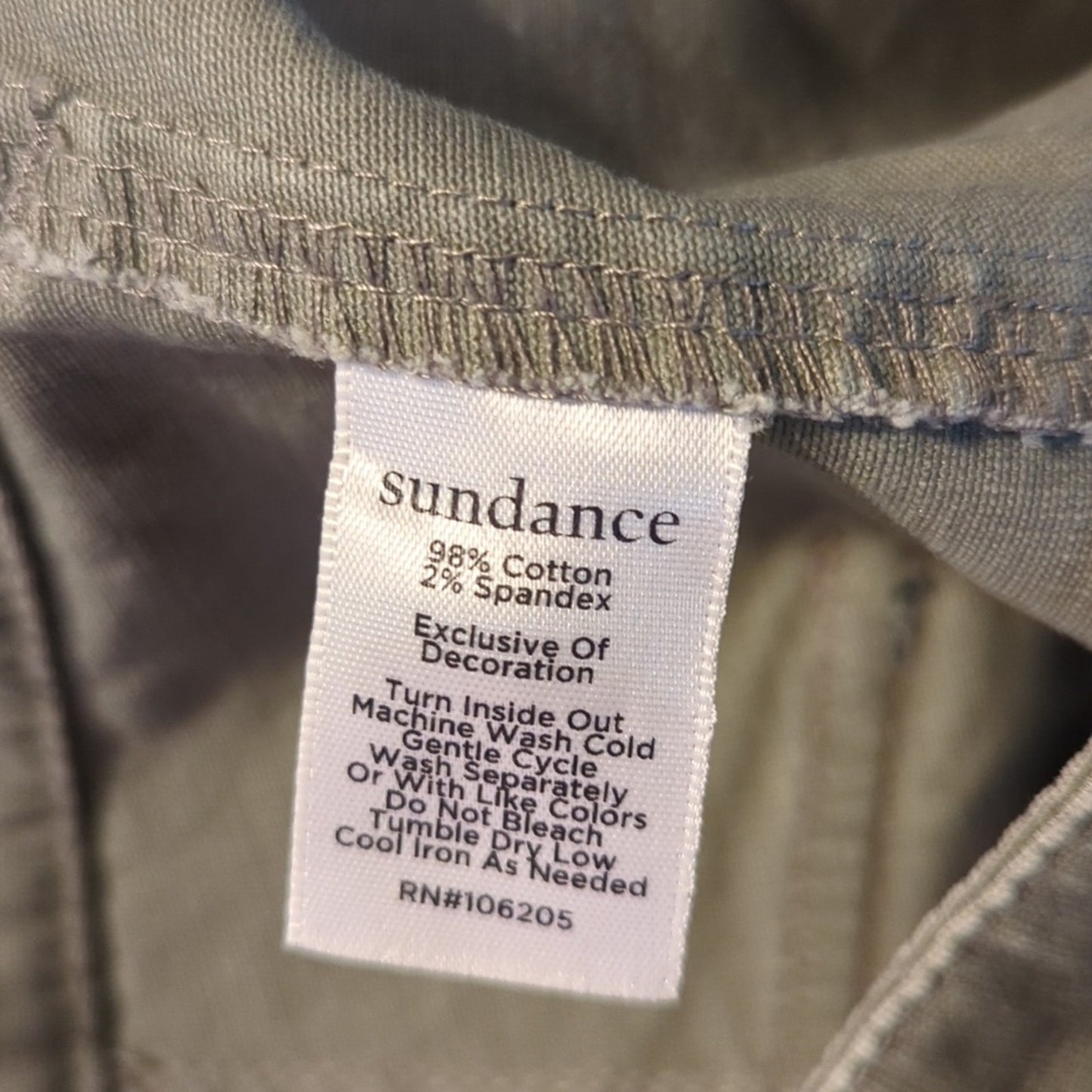 Sundance Scalloped Loden Green High Rise Cropped Jeans Women's Size 12P NWOT