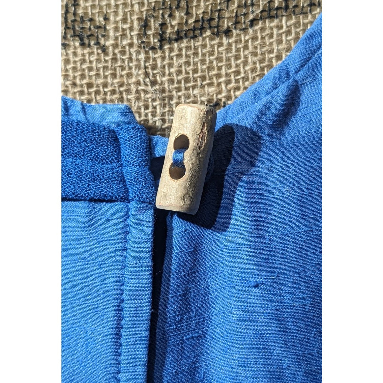 Zebra Made in Germany Lagenlook Bright Blue Toggle Closure Jacket Womens Sz 2X