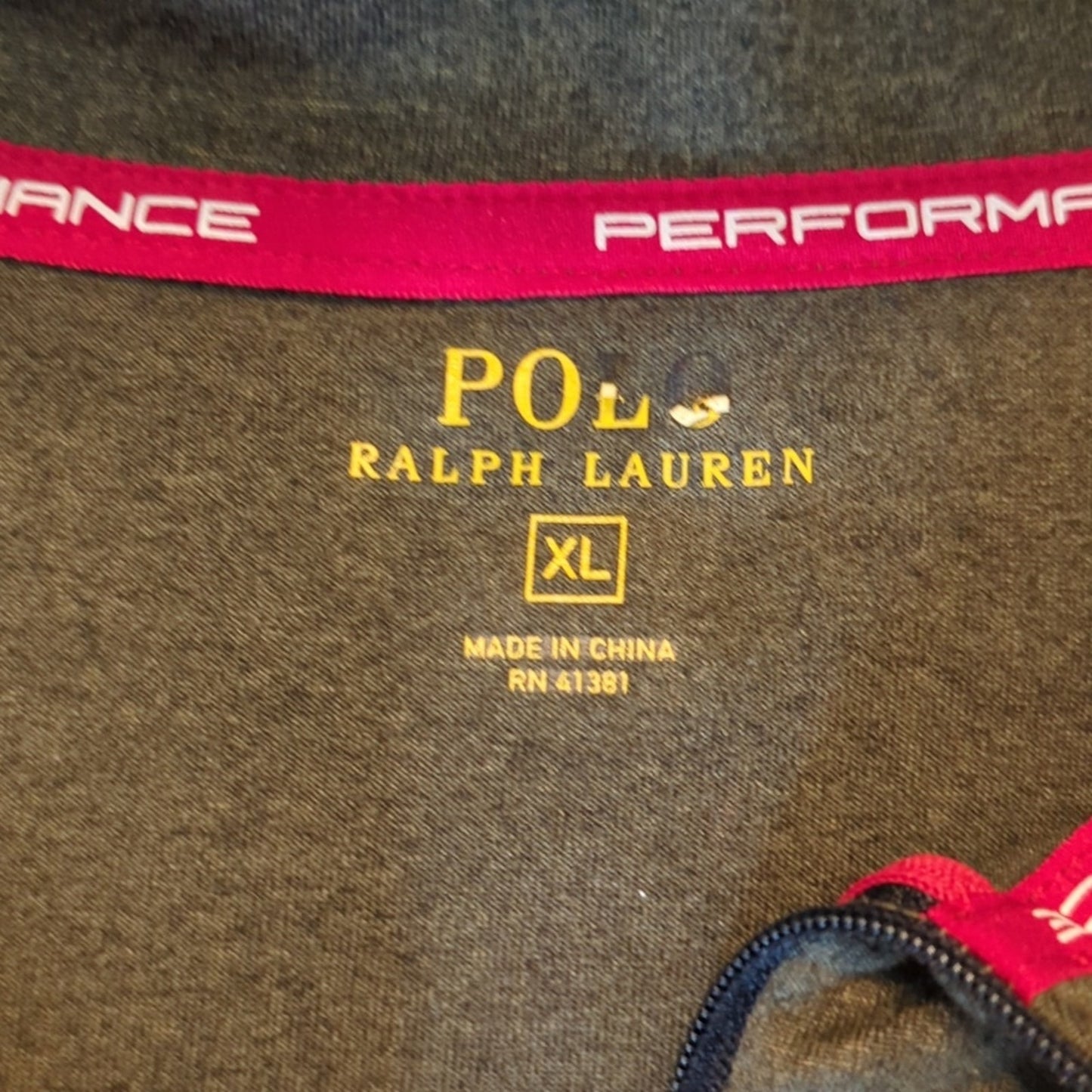 Polo Ralph Lauren Performance Wear 1/4 Zip Heather Green Lightweight Pullover XL