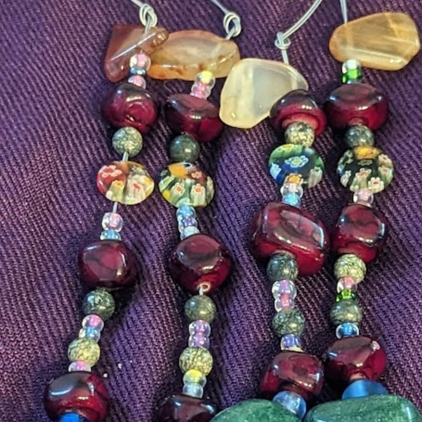 Gemstones & Beads 4 Strands For Jewelry Making