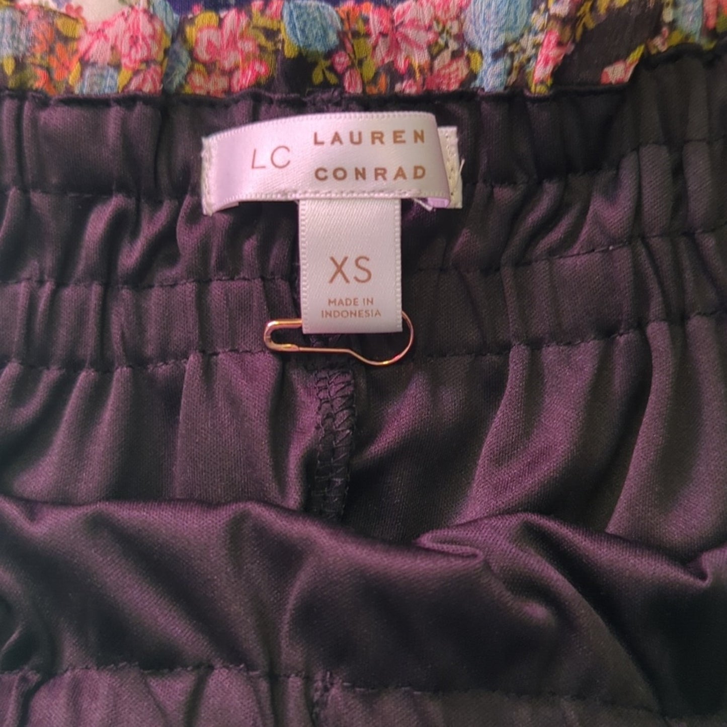 LC Lauren Conrad Flirty Floral Elastic Waist Ruffle Skirt Women's Size XS