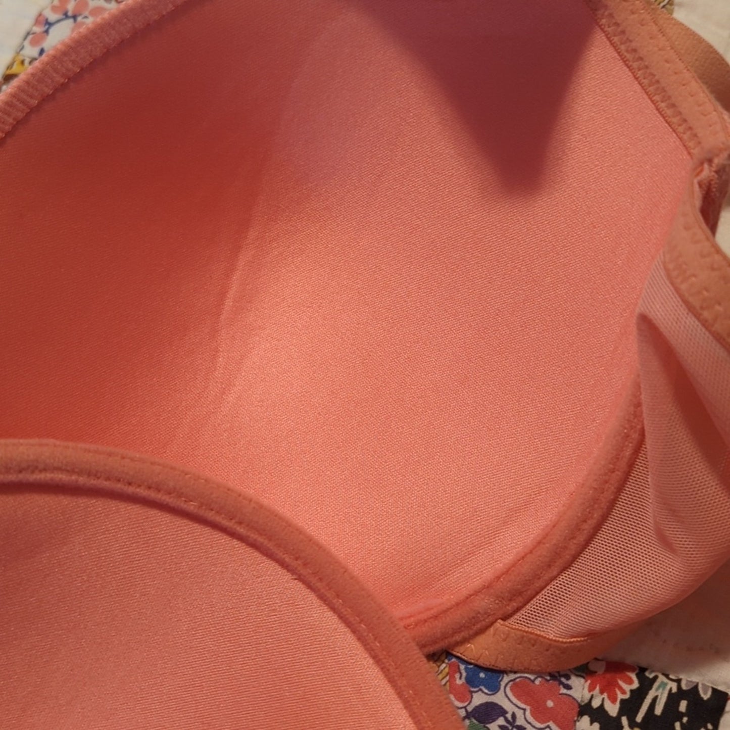 Adrienne Vittadini Studio Peach Textured Padded T-Shirt Underwire Bra Size 40DD