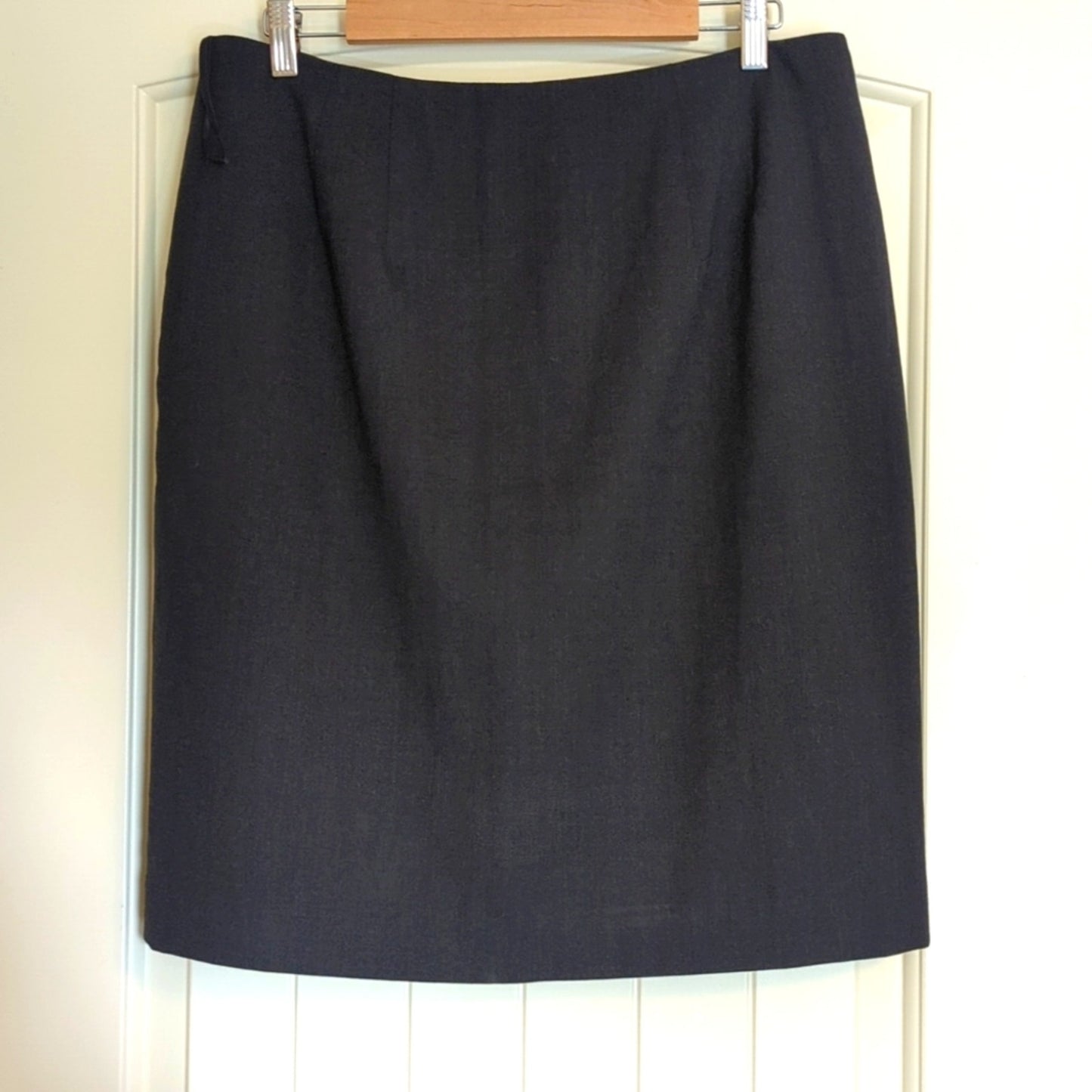 Valerie Stevens Vintage Charcoal Wool Blend Straight Skirt Women's Size 16