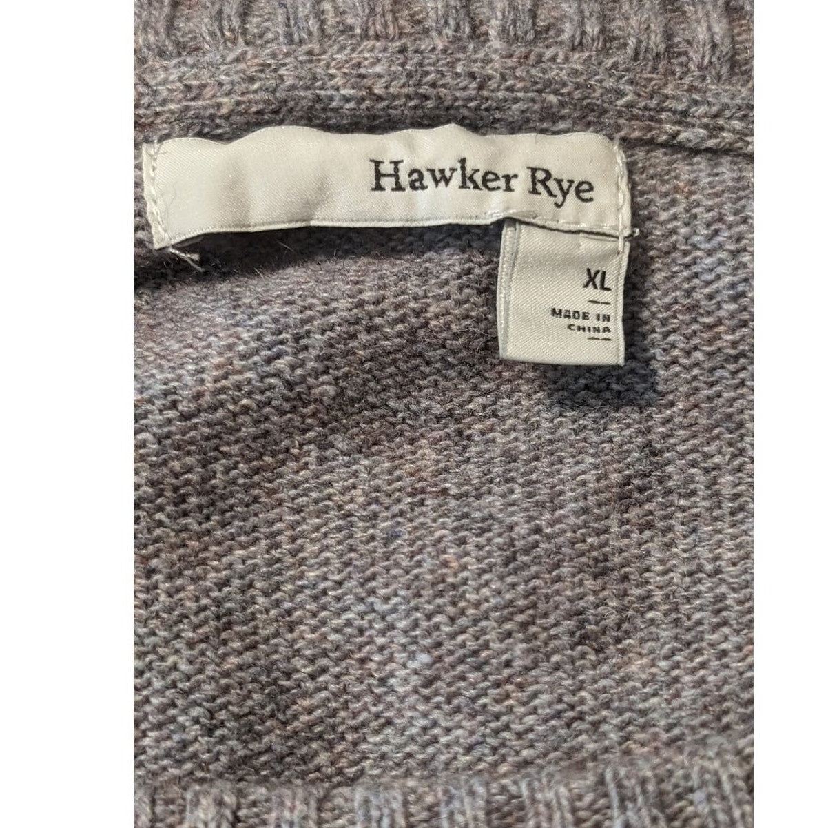 Hawker Rye Crew Neck Pullover Marled Knit Sweater Men's Sz XL