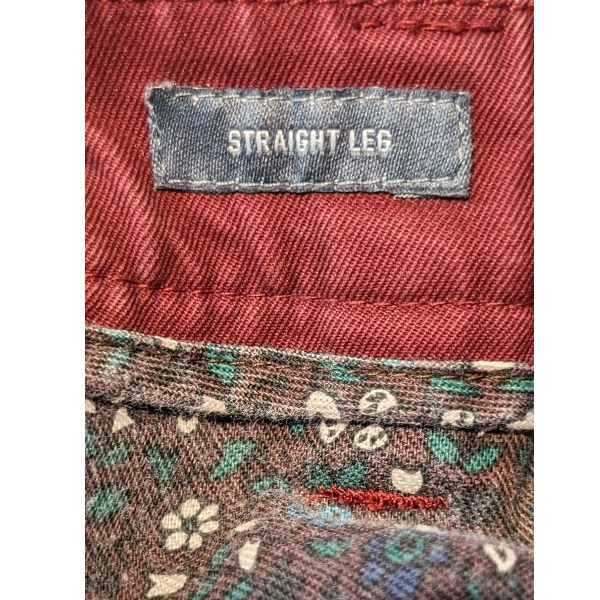Bonobos Straight Leg Vintage Crimson Chino Mens Sz 36 x 34