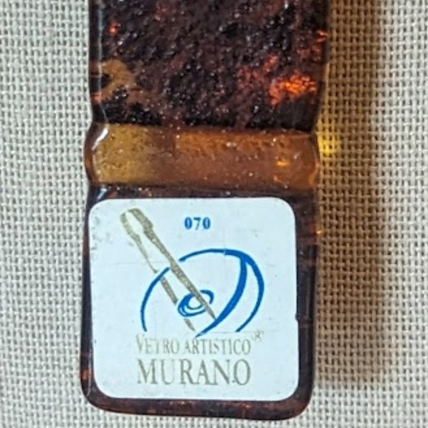 Murano Cross -- Signed Vetro Artistico With Artist's Signature Vetreria Accaeffe