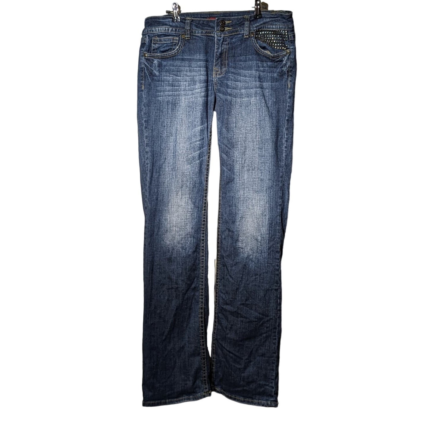 Vigold Embellished Boot Cut Faded Jean Junior Womens Size 11