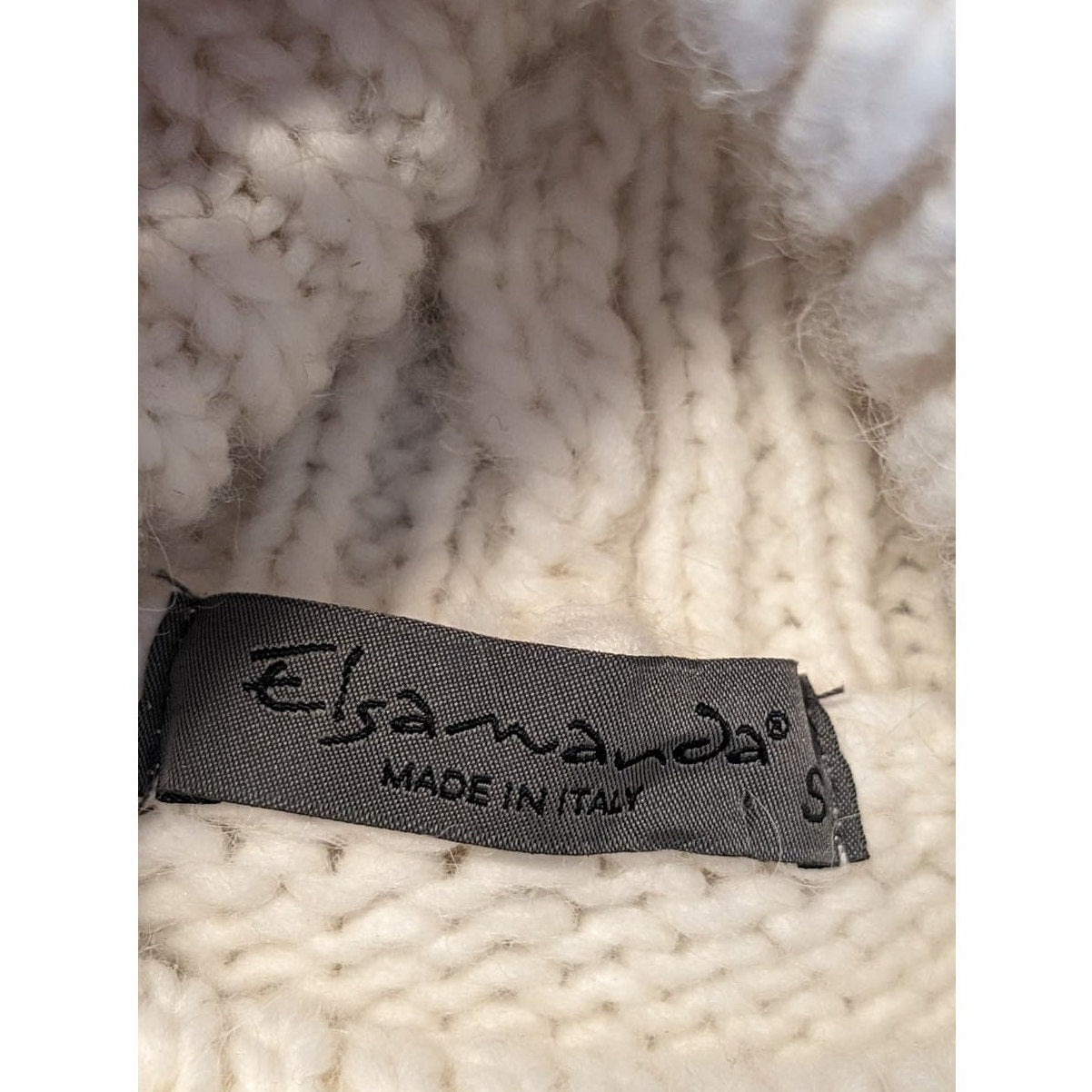 Elsamanda Anthropologie Wool Alpaca Blend Chunky Knit Sweater Womens Sz S