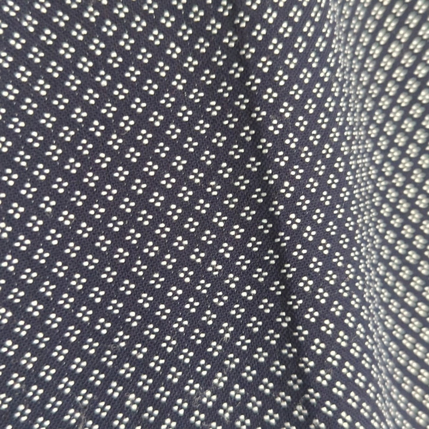 Talbot's Navy White Pin Dot Cotton Stretch High Rise Straight Leg Pant Size 14
