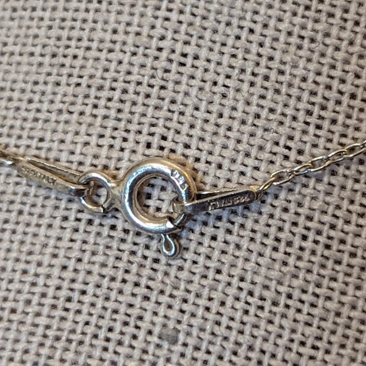 Vintage Crystal Cross on Italy 925 17" Chain