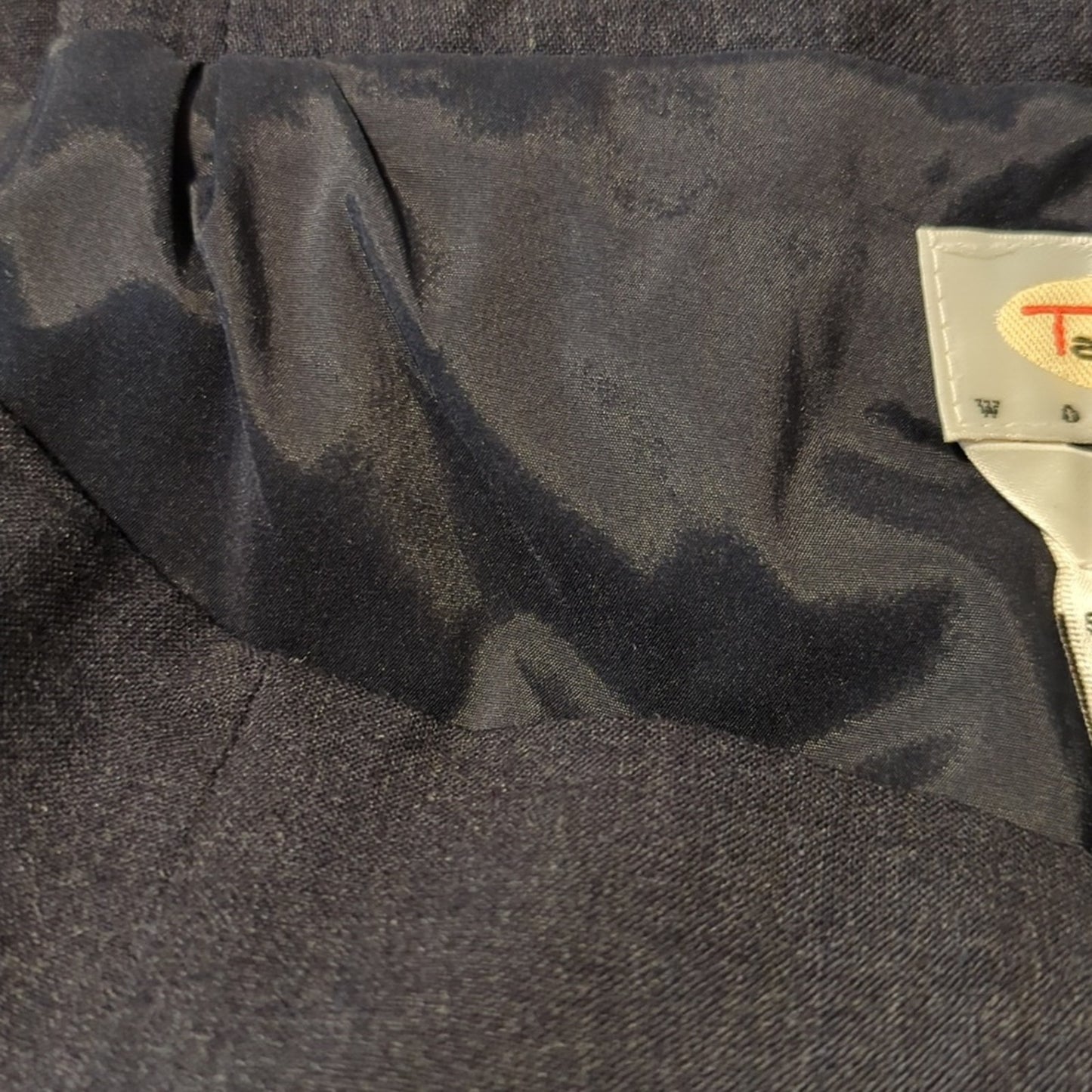 Talbot's Vtg Blue Gray Elastic Back Side Zip Stretch Wool Lined Pant Plus Sz 12W
