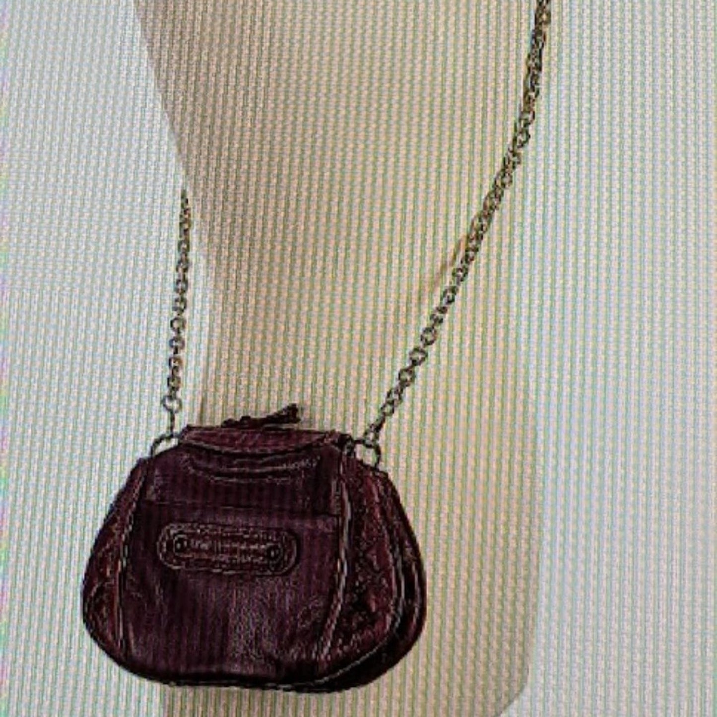 Juicy Couture Purple 100% Leather Mini Gold Chain Crossbody Bag