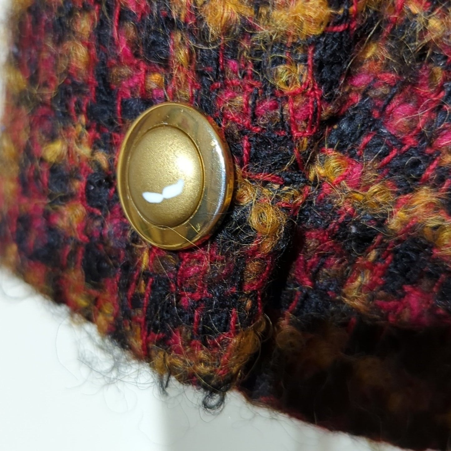 Geoffrey Alexander Private Agenda Vintage Red Tweed Boucle Blazer Womens Sz 10