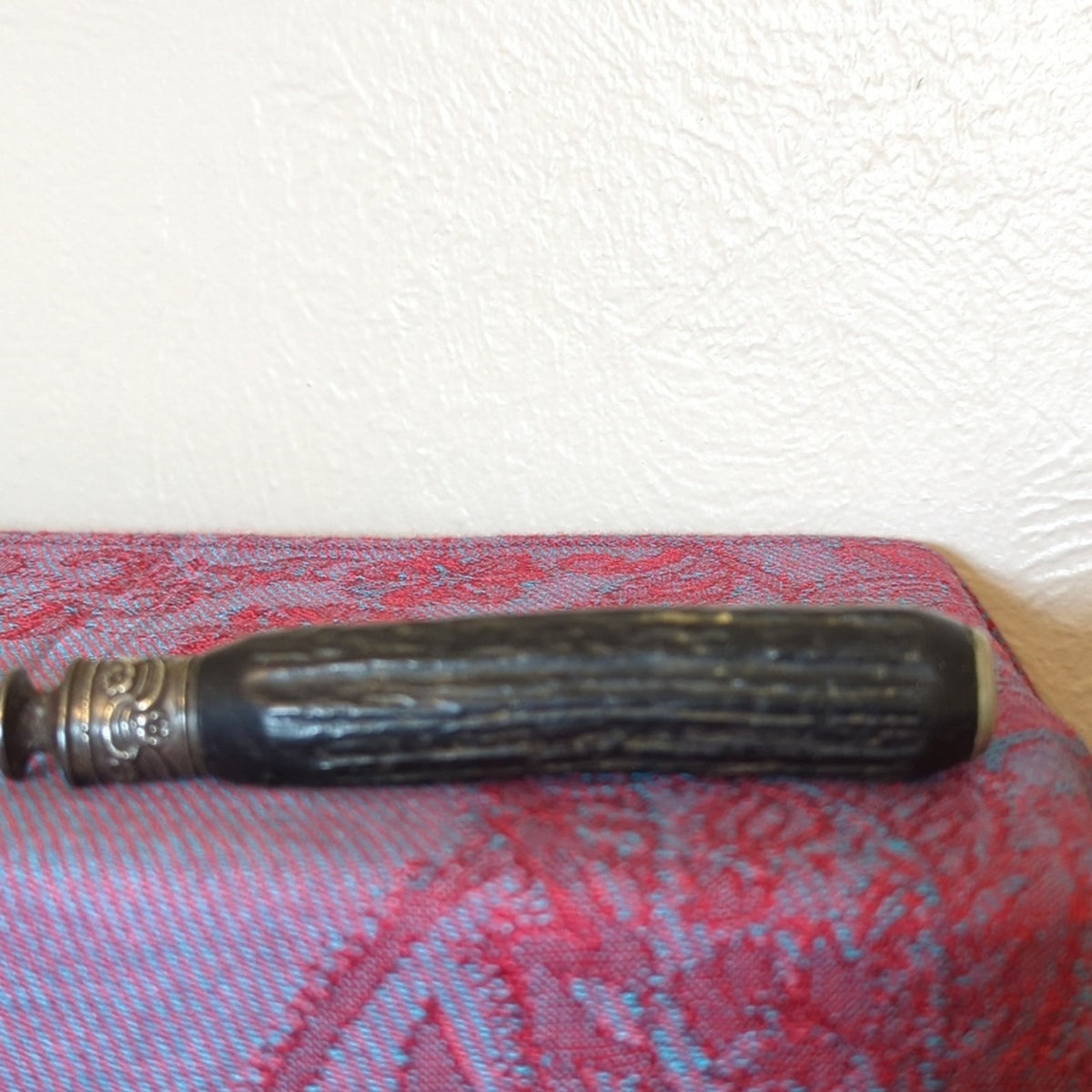 Antique Lee's 13" Stag Antler Handle W/Sterling Honing Rod