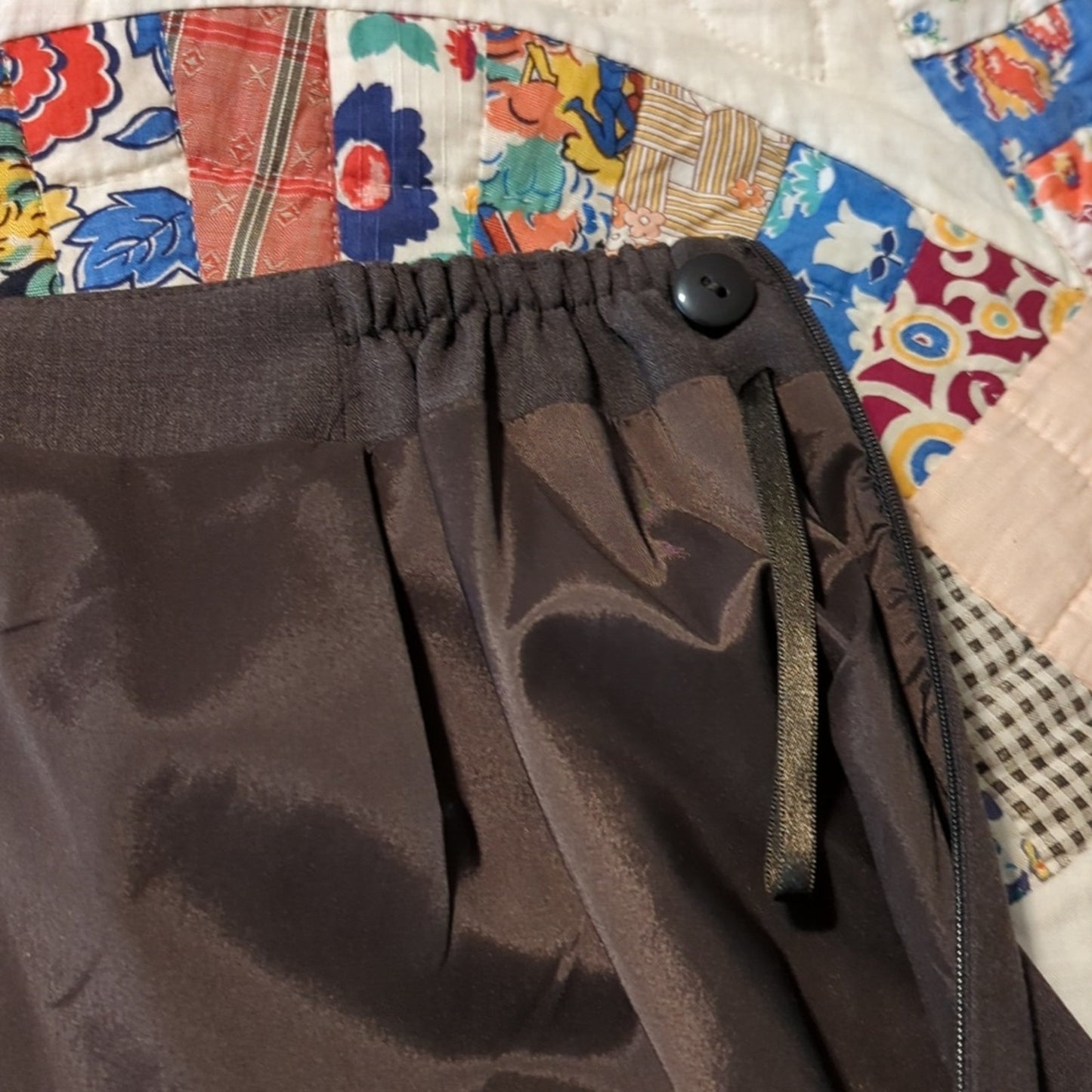 Talbots Brown Lightweight Fully Lined Wool Stretch Pantsuit Plus Sz 12W