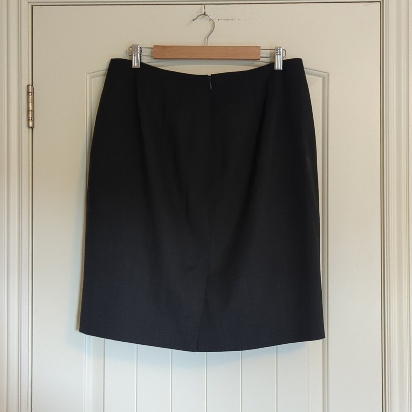 Valerie Stevens Vintage Charcoal Wool Blend Straight Skirt Women's Size 16