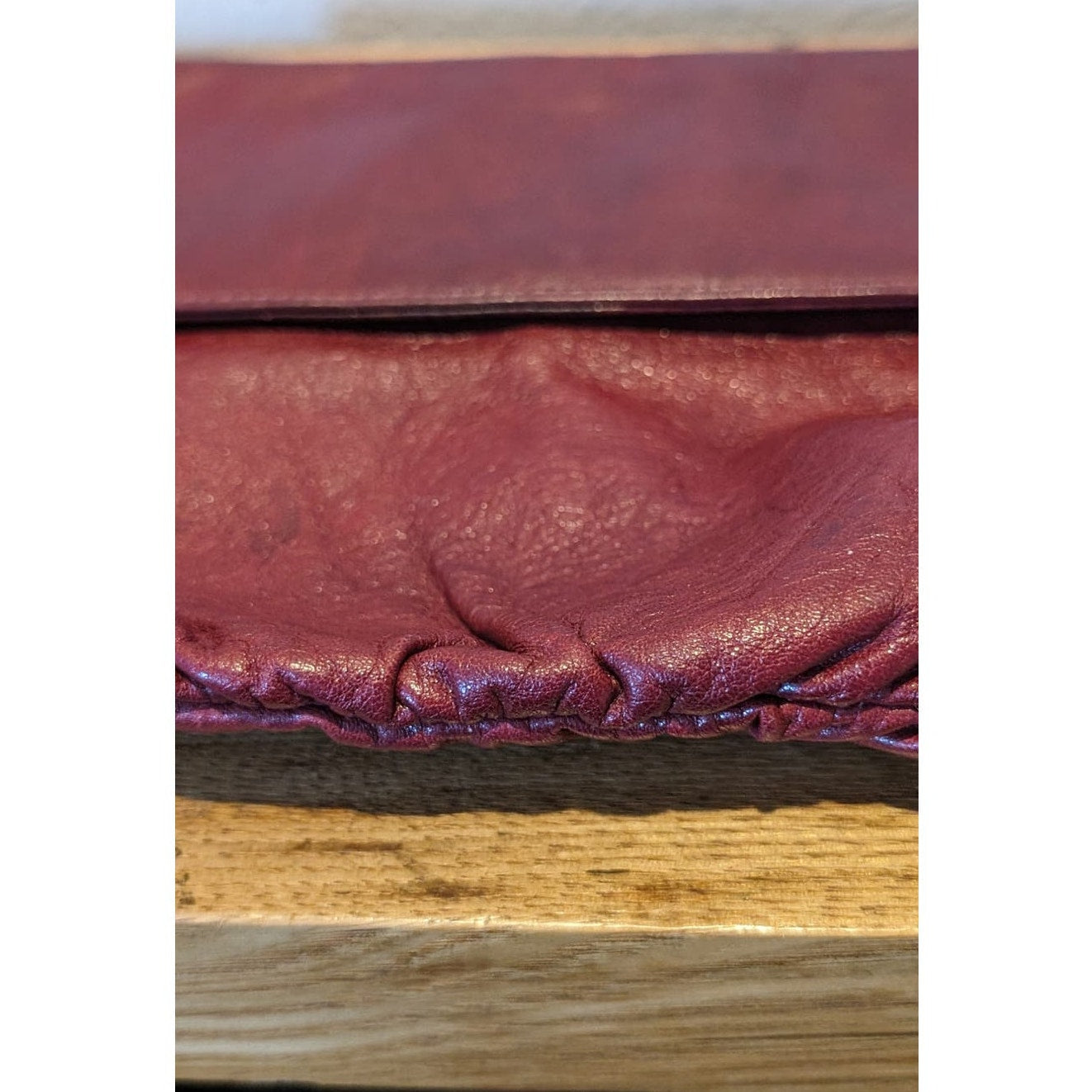 Vintage Letisse Red Leather Clutch Handbag