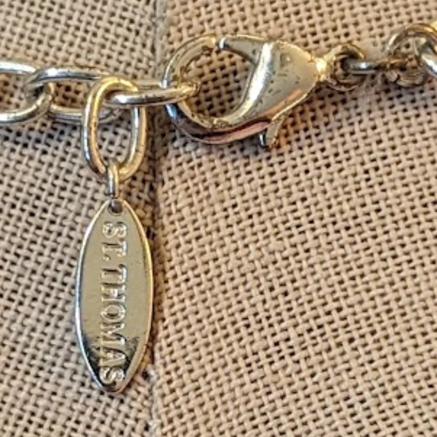 Silver Tone Loop Statement Necklace by St. Thomas