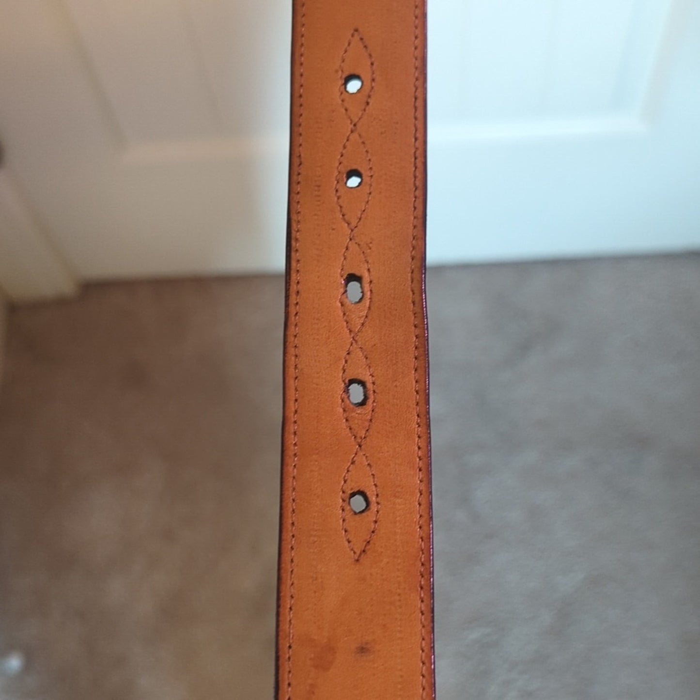 Rodney Ammons One of a Kind Custom Hand Made Black Alligator Belt Men's Sz 42.