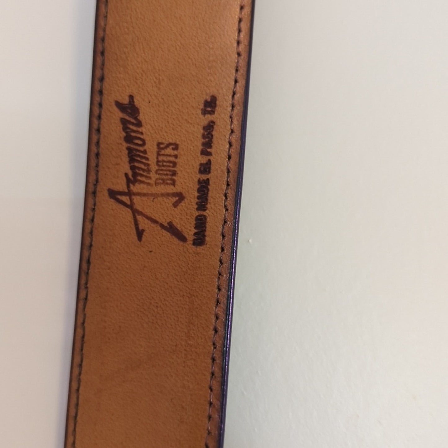 Rodney Ammons One of a Kind Custom Hand Made Black Alligator Belt Men's Sz 42.