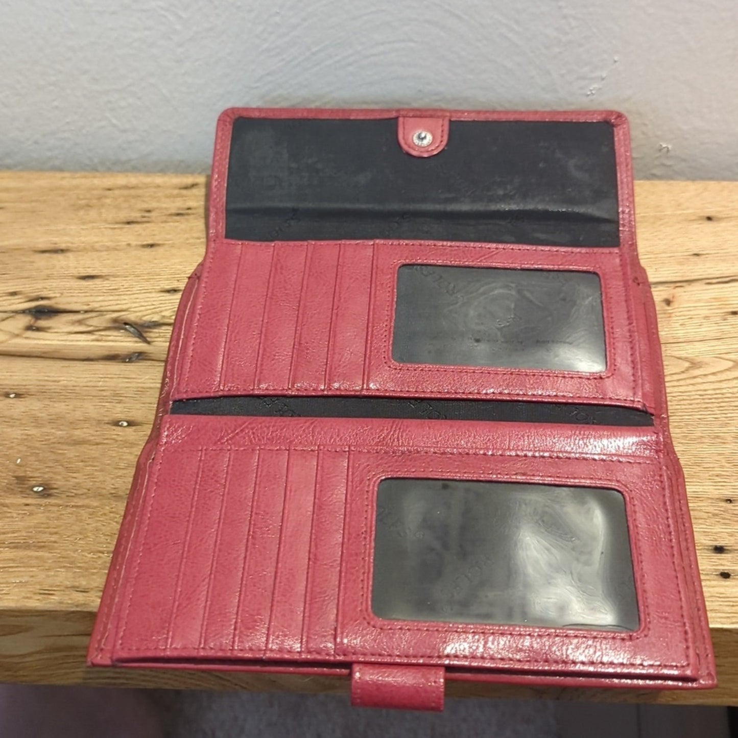 Vintage Rolf's Cherry Red Leather Wallet