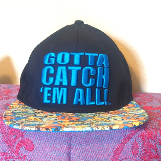 Pokemon Gotta Catch Em All Ball Cap Black and Aqua One Size Fits Most