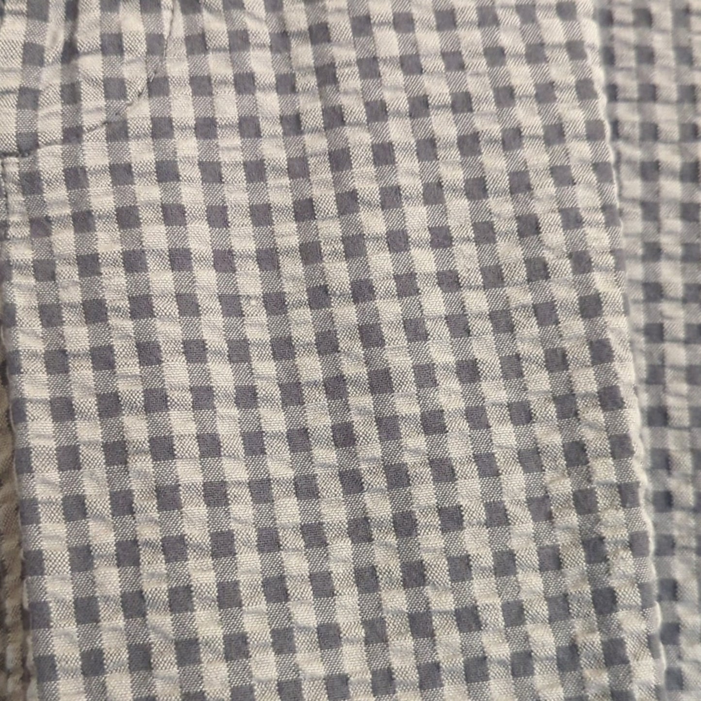 Tommy Bahama Men's Size 32 Gray and White Checked Seersucker 100% Cotton Short