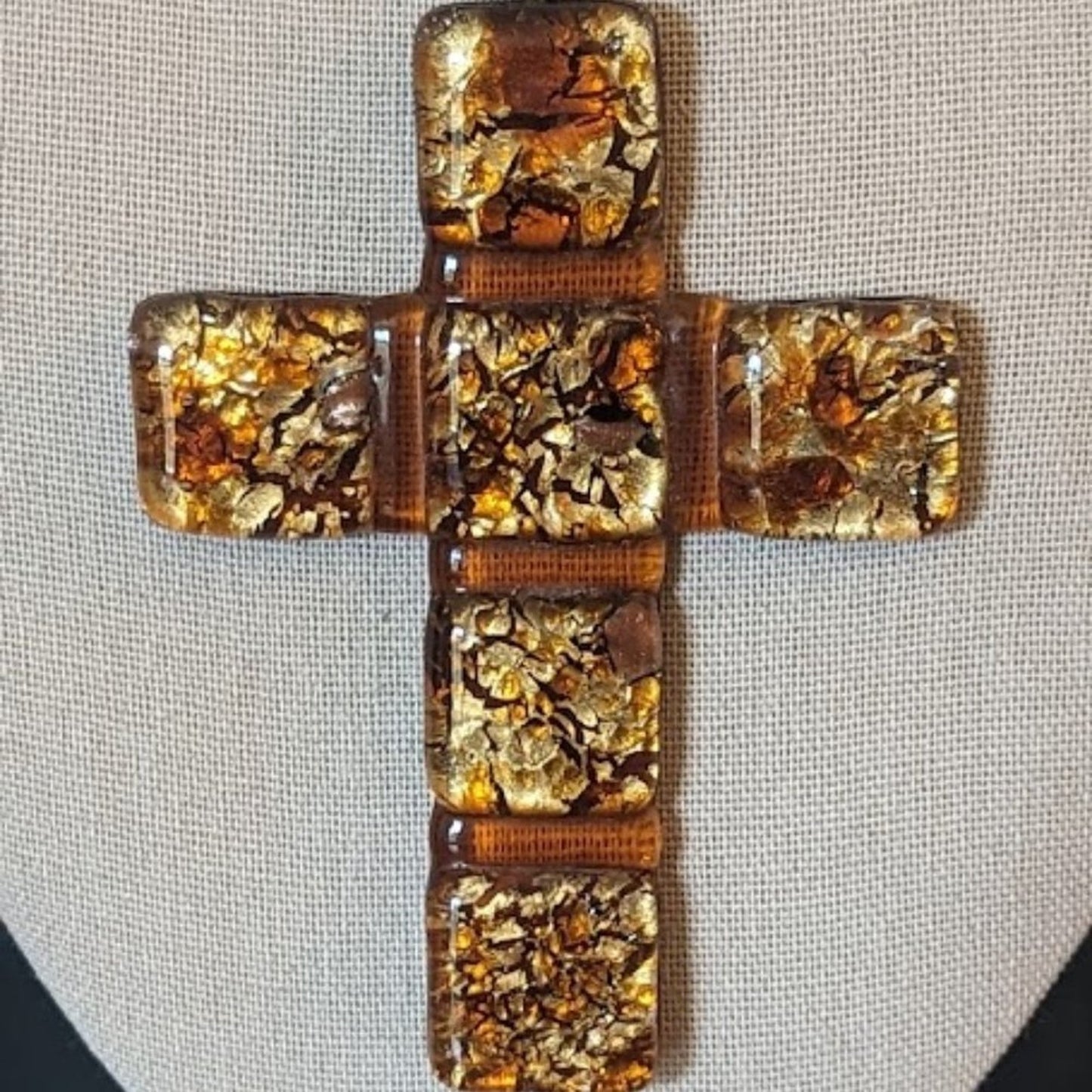 Murano Cross -- Signed Vetro Artistico With Artist's Signature Vetreria Accaeffe