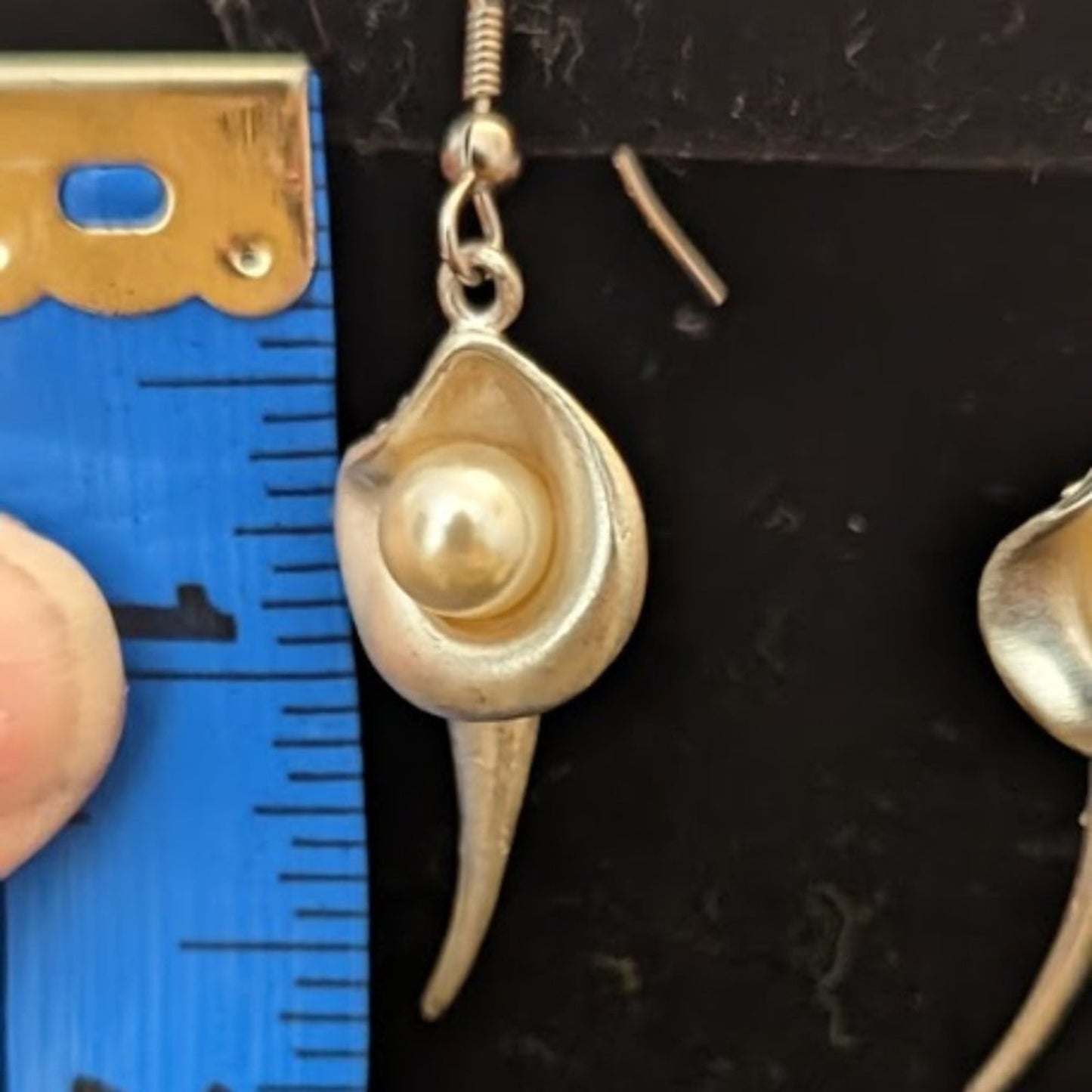 Vintage Silver Calla Lily Pearl earrings