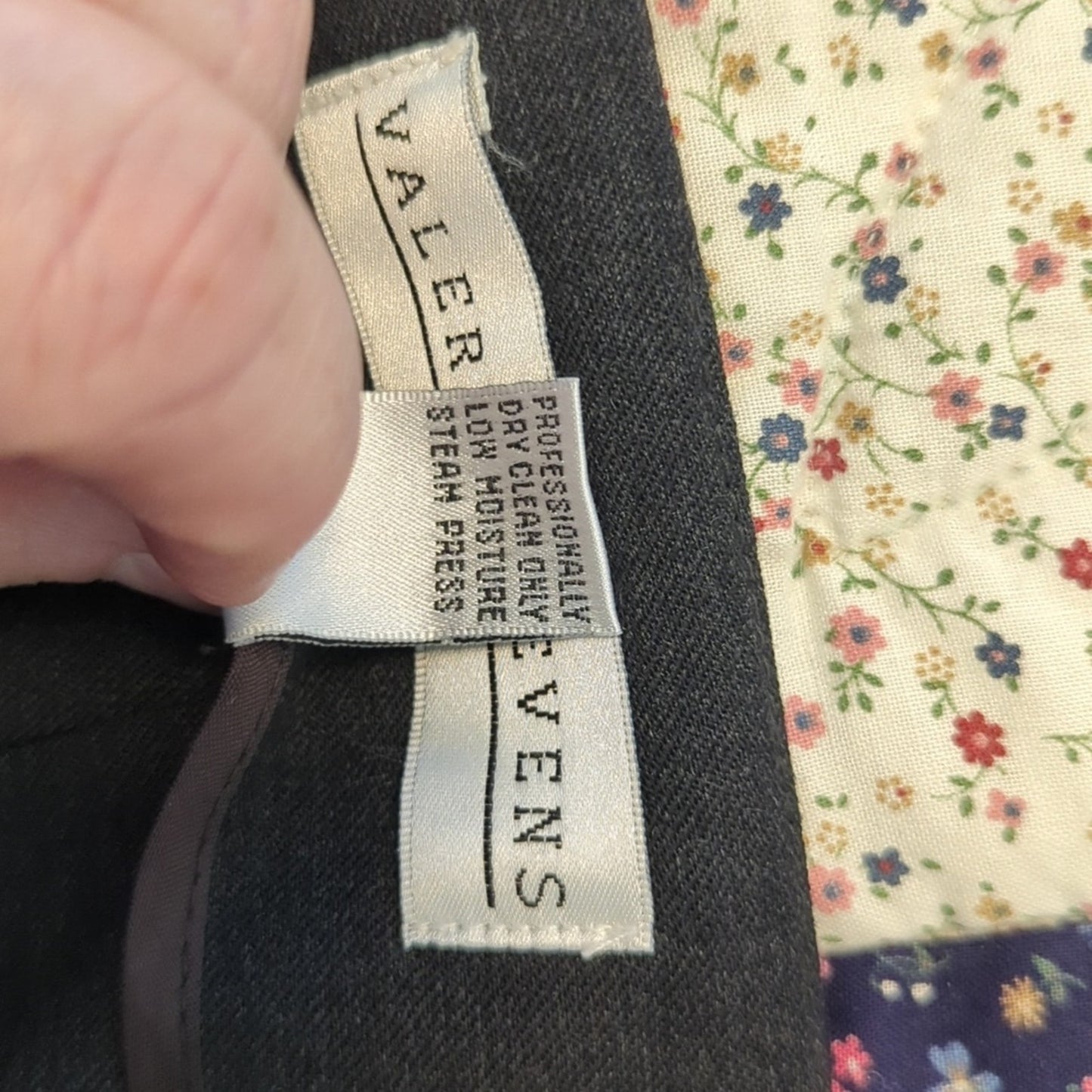 Valerie Stevens Vintage Charcoal Wool Blend Straight Skirt Women's Size 16