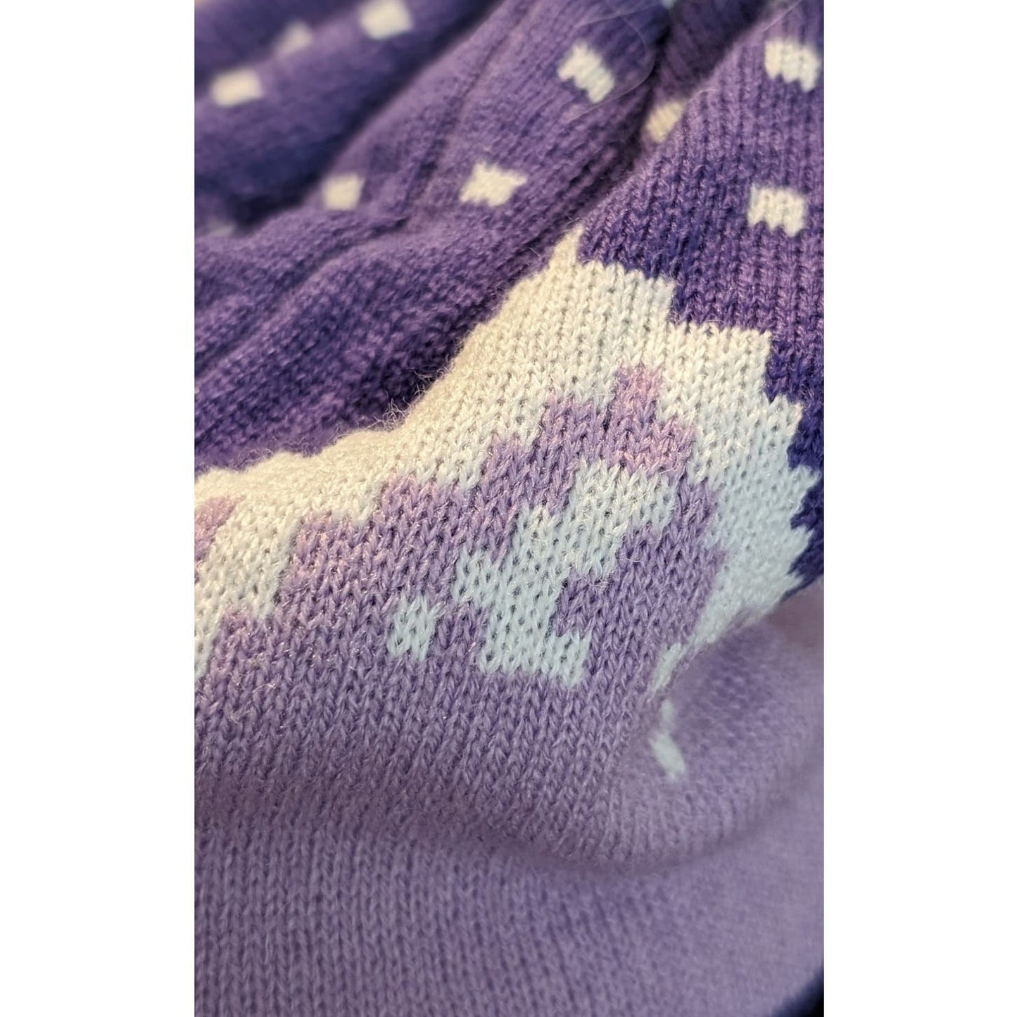 Boco Gear Sherpa Adventure Gear Lambs Wool Made in Nepal Purple Pom Pom Beanie