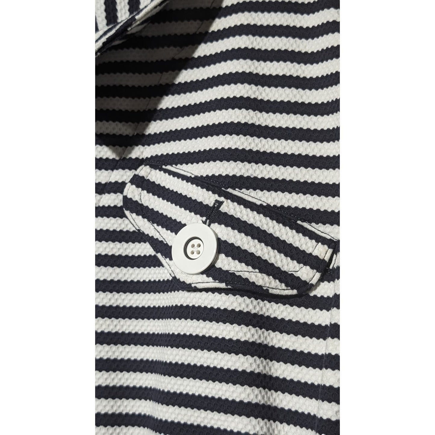 Cabi Harbor Jacket Navy Blue White Stripe Jacket Women's Sz S