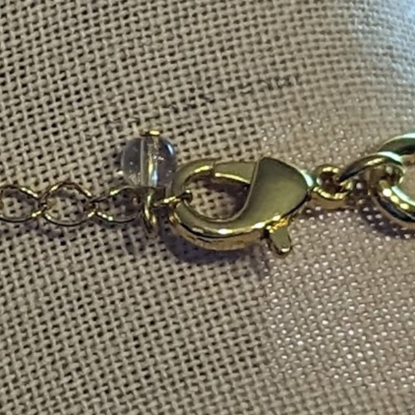 Paper Clip Gold Tone Link and Fresh Water Baroque Nugget Faux Pearl Necklace