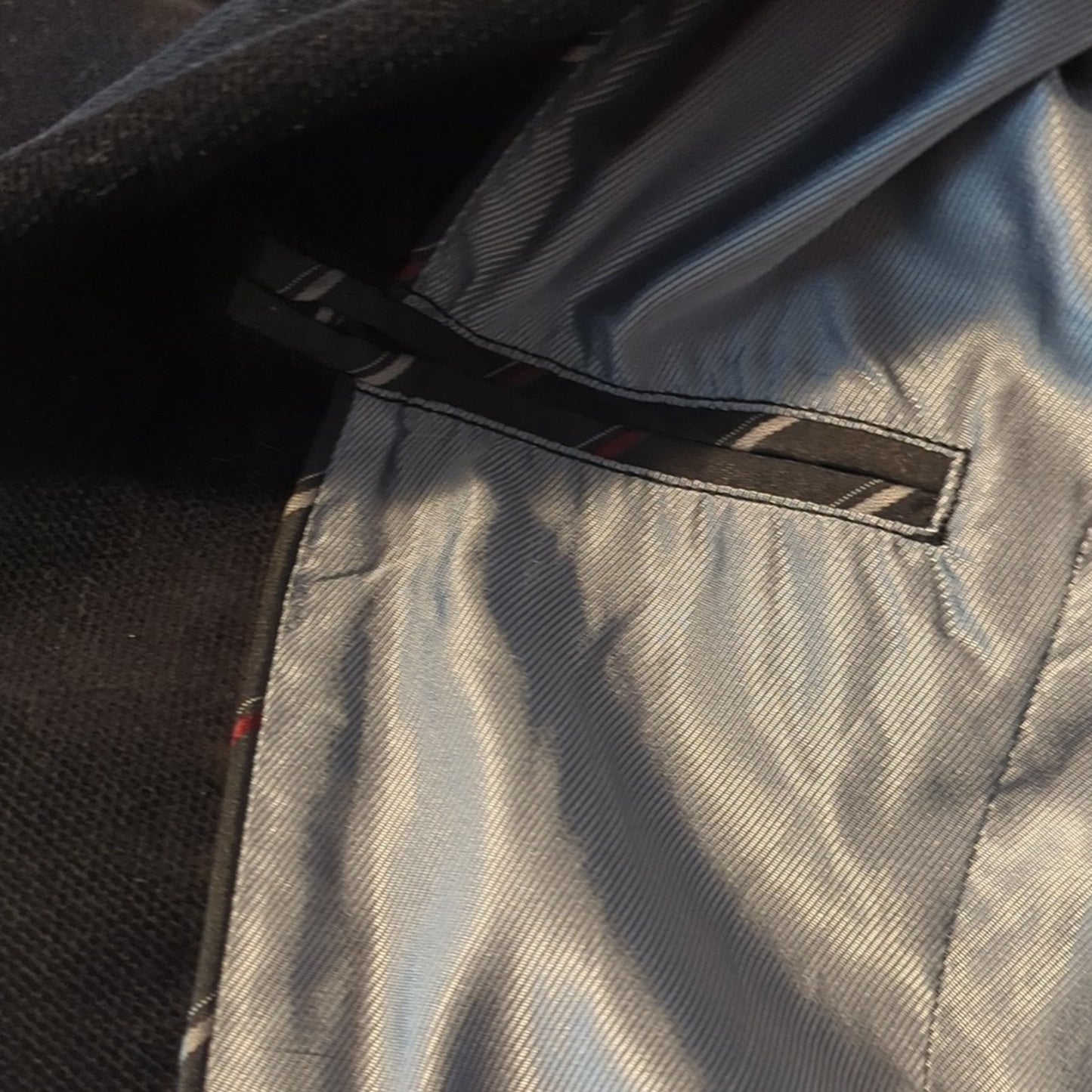 Guess Premium Black Textured 100% Cotton Two Button Sports Coat Men's Size L