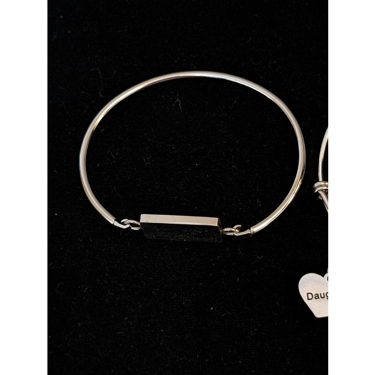 Three Silver Tone Bangle Style Bracelets