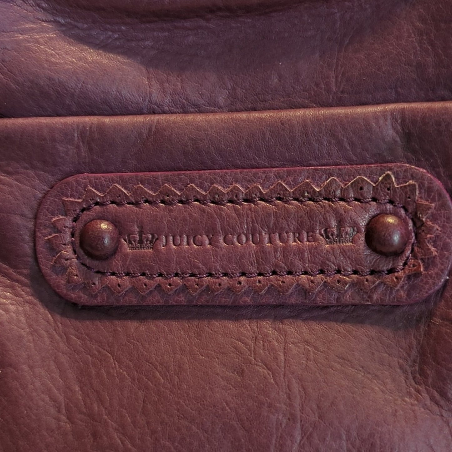 Juicy Couture Purple 100% Leather Mini Gold Chain Crossbody Bag