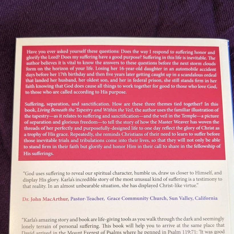 Christian Book Memoir--Living Beneath the Tapestry & Within the Veil