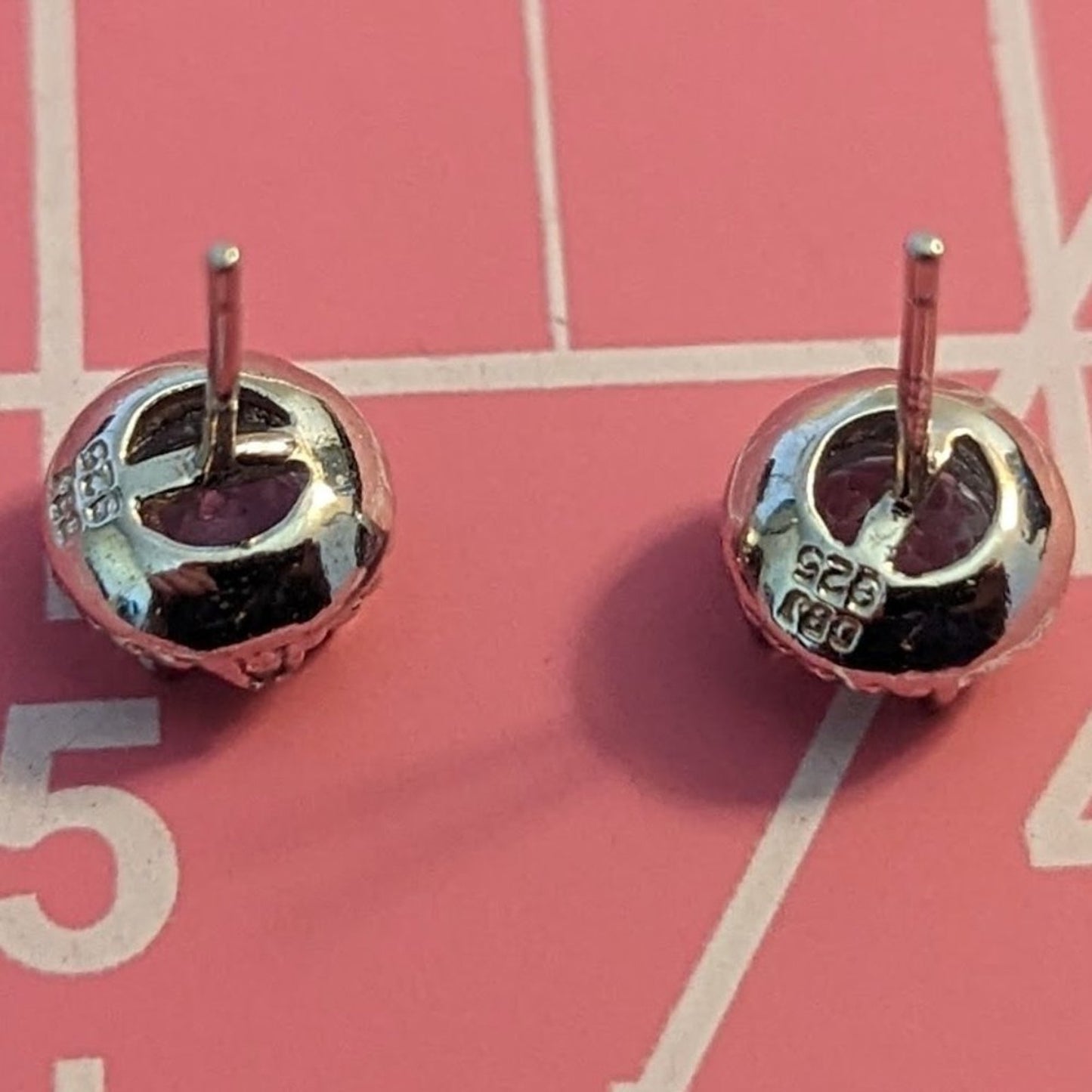 925 Sterling Silver Blue Topaz Halo Stud Earrings DBJ Victoria Townsend