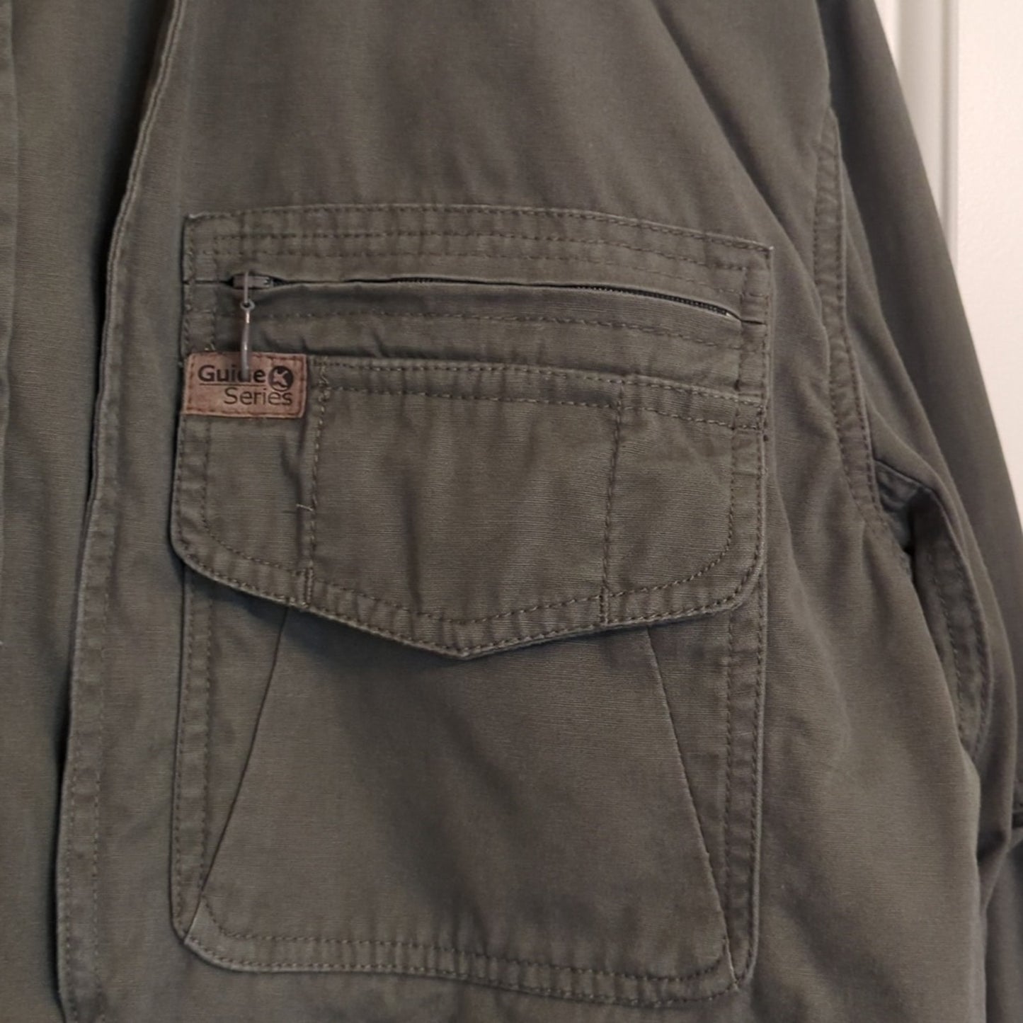 Guide Series Loden Green Utility Jacket/Button Down 100% Cotton Men's Size M