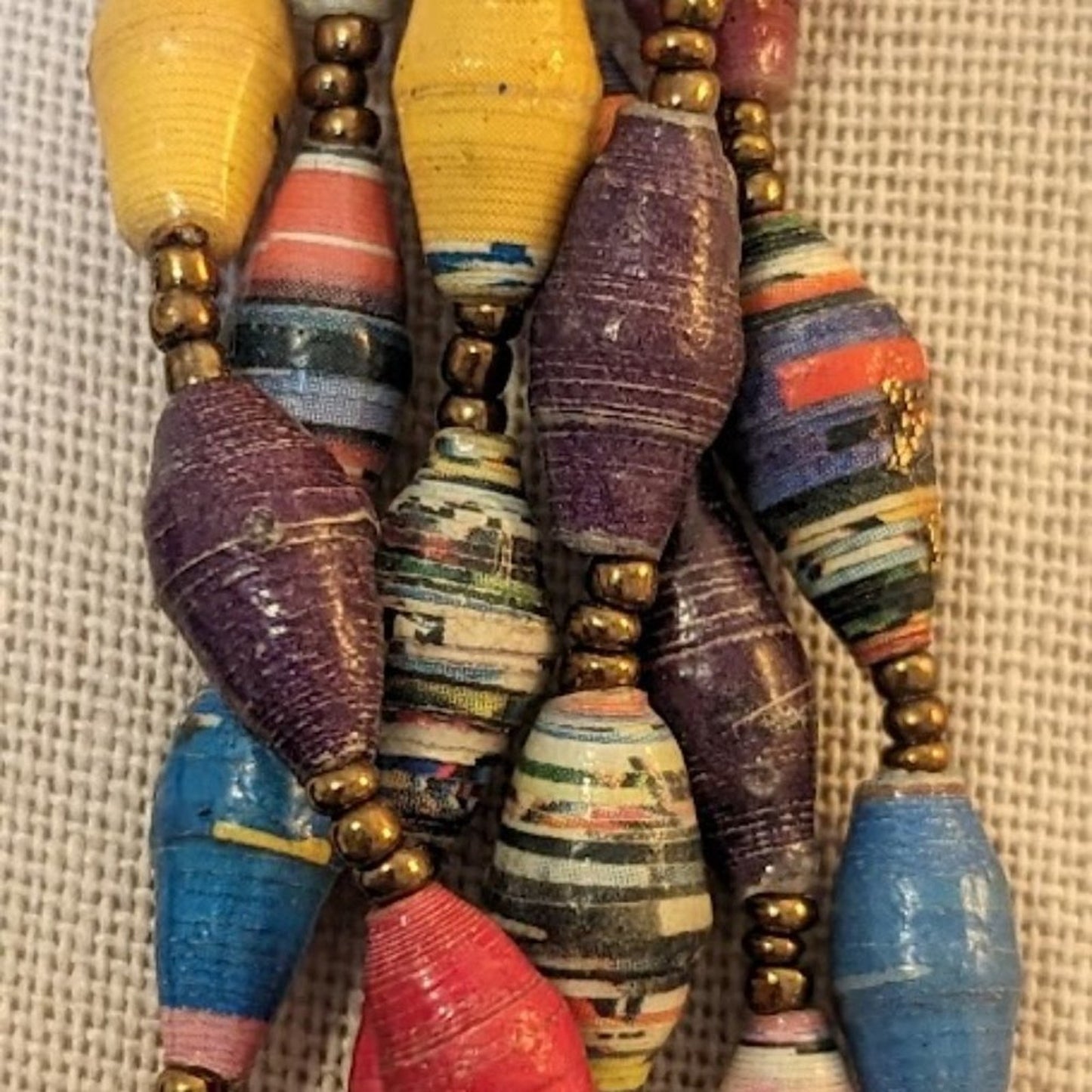 Rare Teng Yue Multi-Strand Multi-Color Tribal Necklace