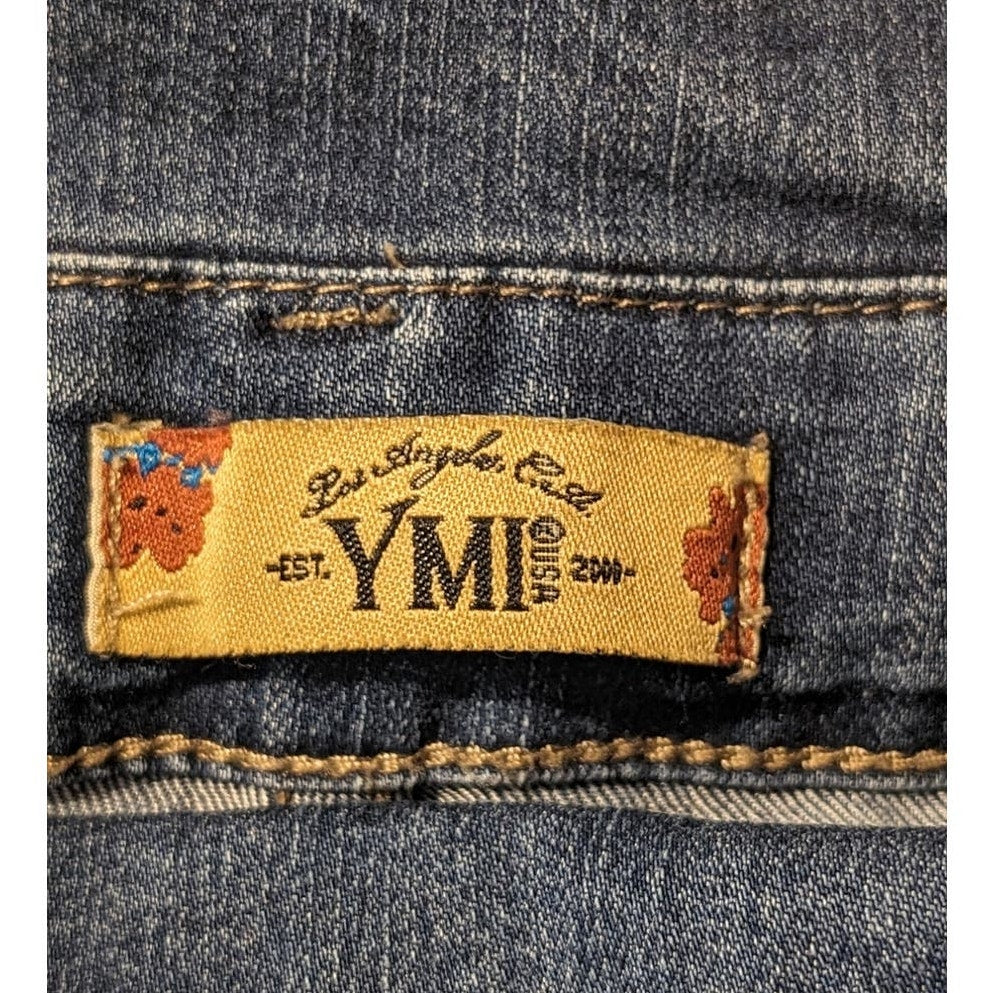 YMI Los Angeles USA Made Bib Overalls Blue Stretch Juniors Size 5