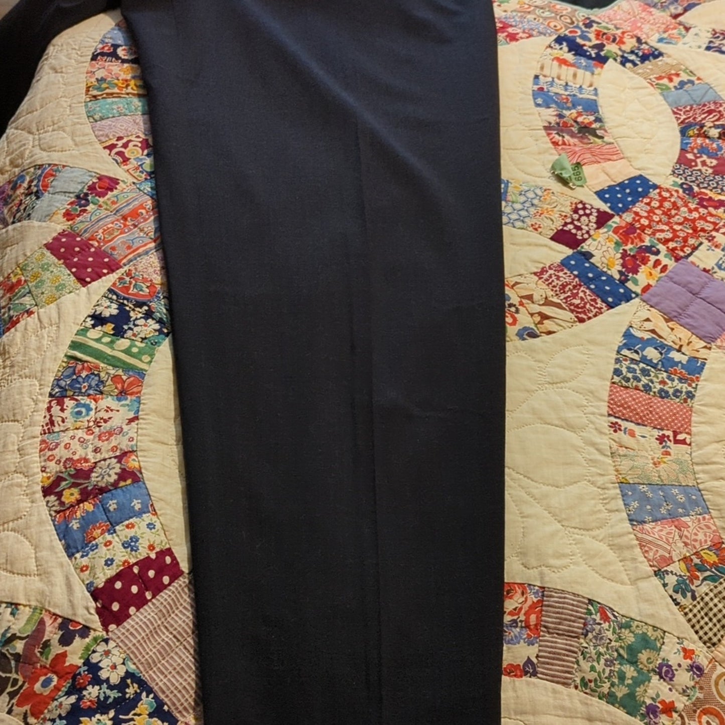 Talbot's Vtg Blue Gray Elastic Back Side Zip Stretch Wool Lined Pant Plus Sz 12W