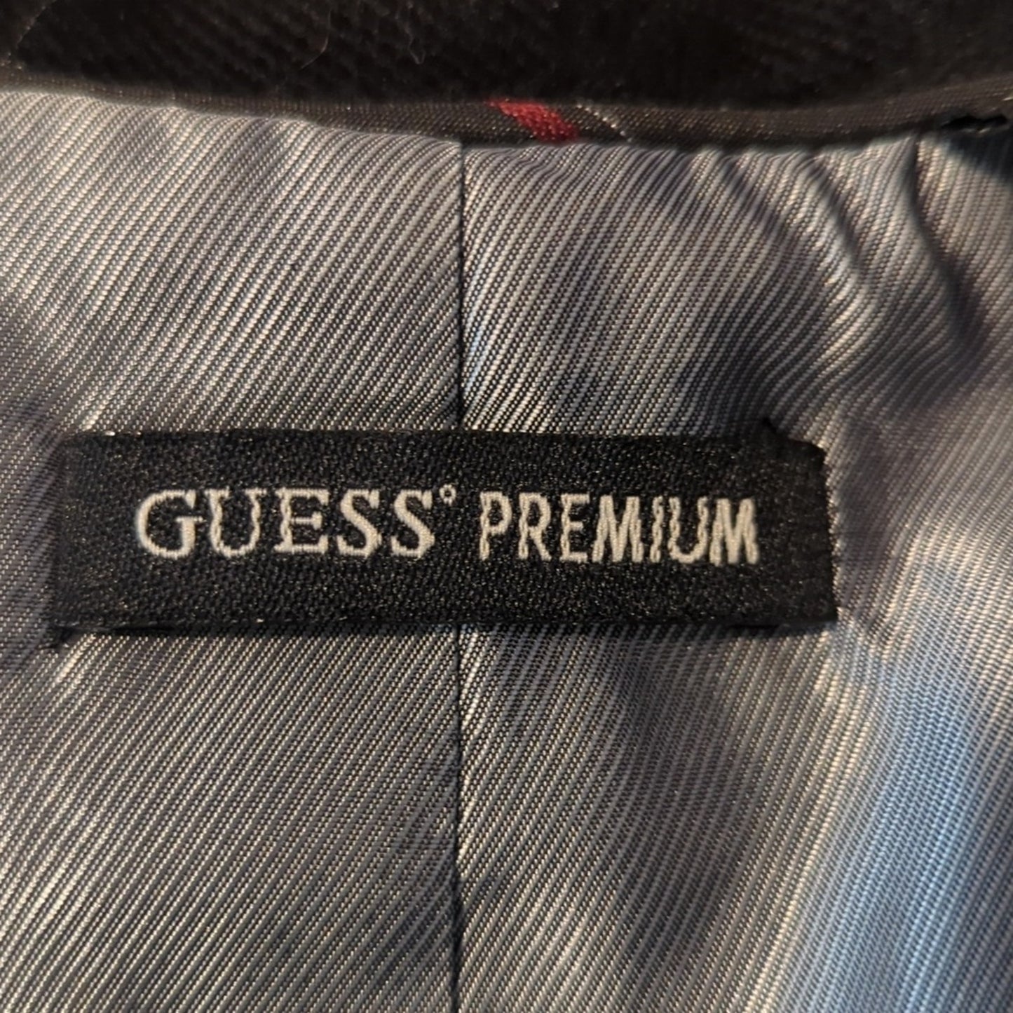 Guess Premium Black Textured 100% Cotton Two Button Sports Coat Men's Size L